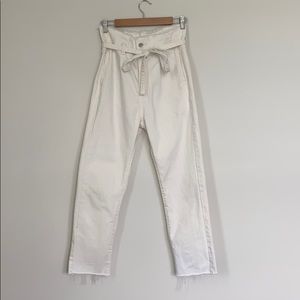 White high waisted jeans